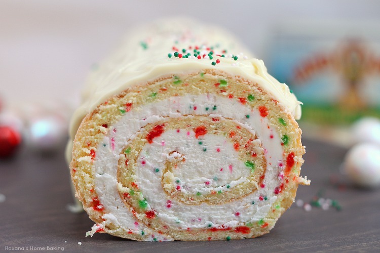 Christmas vanilla roll cake recipe